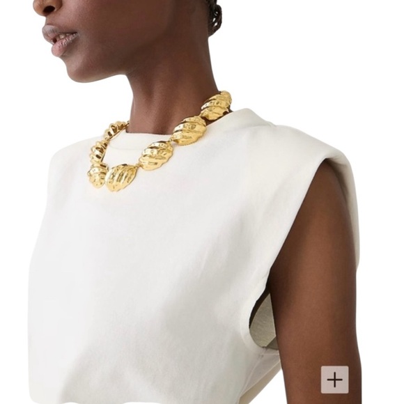 NEW J. CREW Structured muscle T-shirt in mariner cotton white size medium - Picture 2 of 9